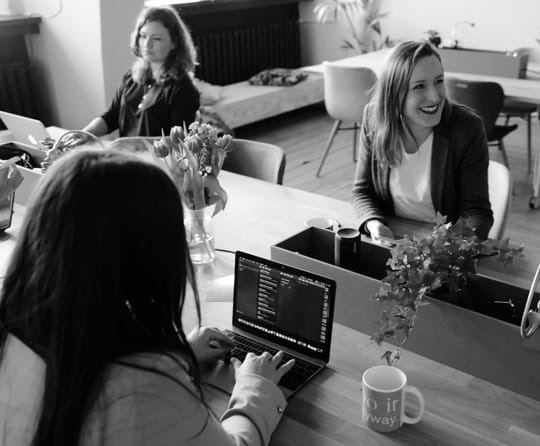 Women working on computers in the office